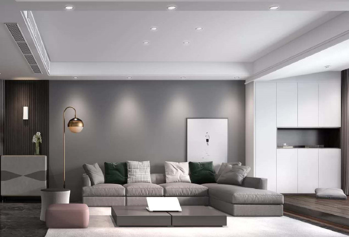 [裝修案例]129平現(xiàn)代簡約風格裝修案例，黑白灰的完美詮釋