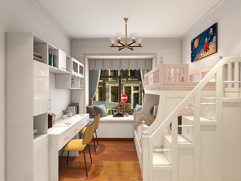 室內(nèi)臥室裝修設計-大床搭配小臥室