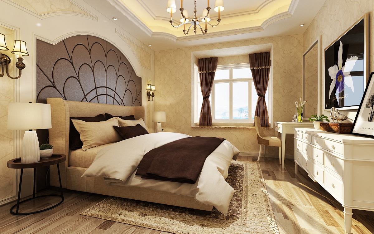 龍湖九里晴川-現(xiàn)代簡約-臥室設計效果圖